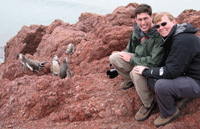 Howard and Kirsten with penguins