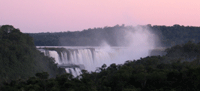 Falls at sunset